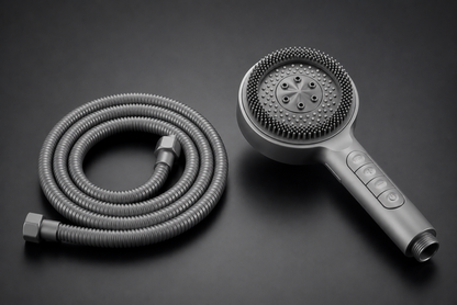 Pomme de douche filtrante haute pression avec 4 modes (Gris)