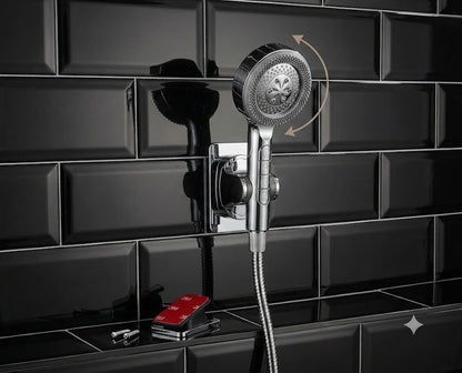 Pomme de douche filtrante haute pression avec 4 modes (Argent)