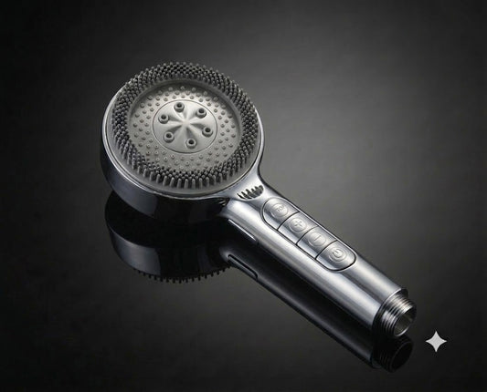 Pomme de douche filtrante haute pression avec 4 modes (Argent)