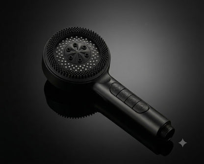Pomme de douche filtrante haute pression avec 4 modes (Noir mat)